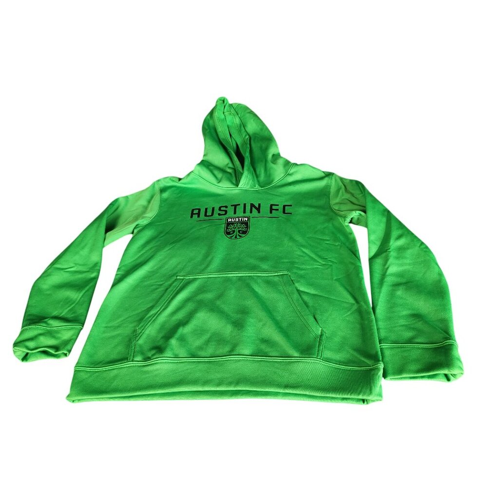 MLS Austin FC Youth XL 18/20 Hoodie Green Graphic Print Soccer Casual Athleisure